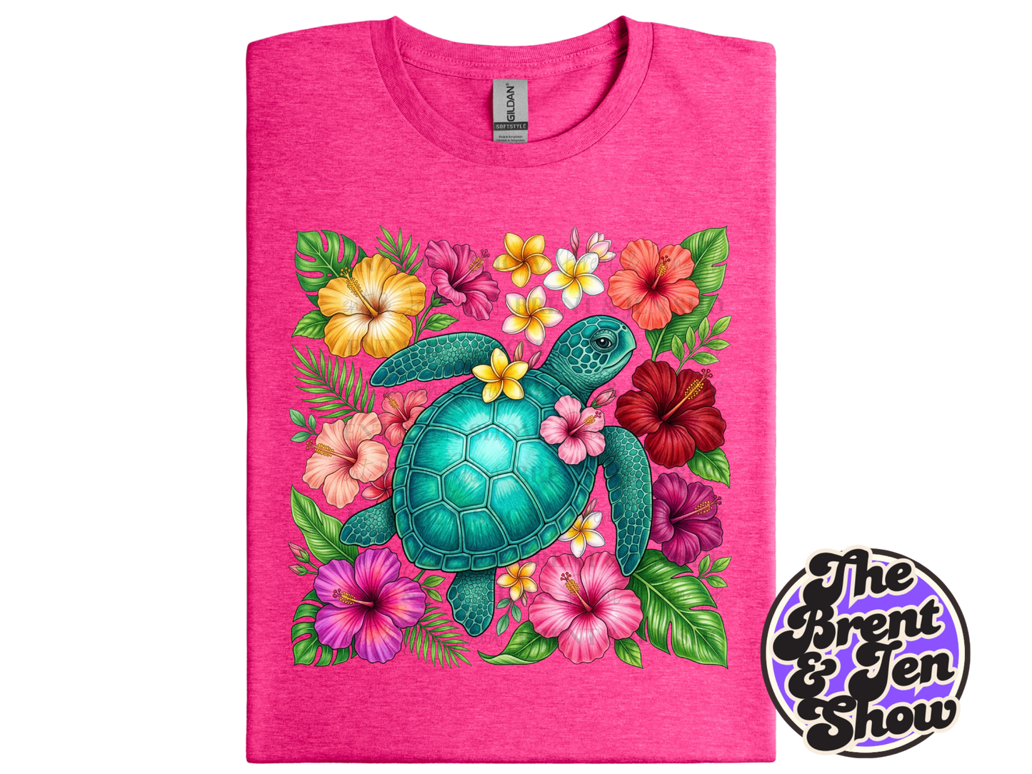 Floral Sea Turtle T-Shirt
