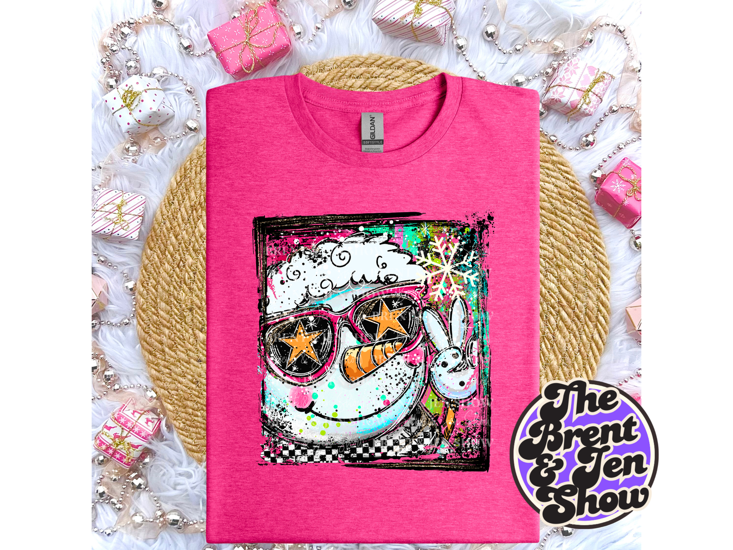 Selfie Doodle Snowman T-Shirt