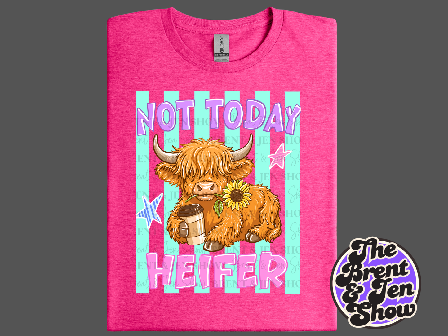 Not Today Heifer, Highland Cow T-Shirt