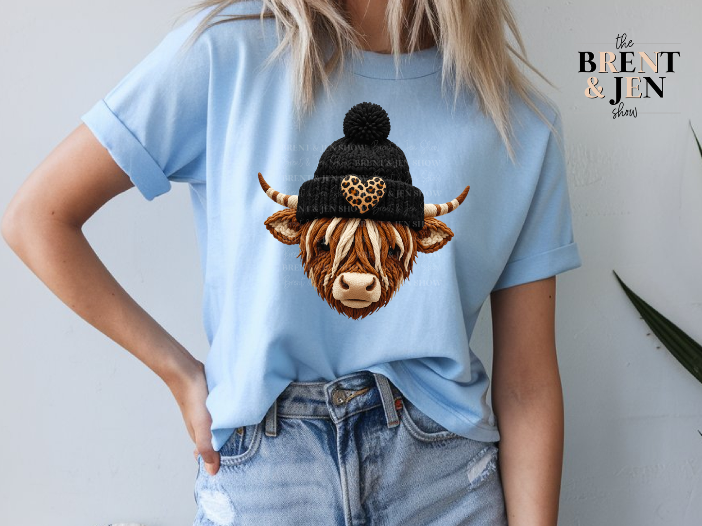 Highland Cow Beanie T-Shirt