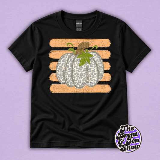 Leopard Print Pumpkin T-Shirt – Cute Fall Graphic Tee