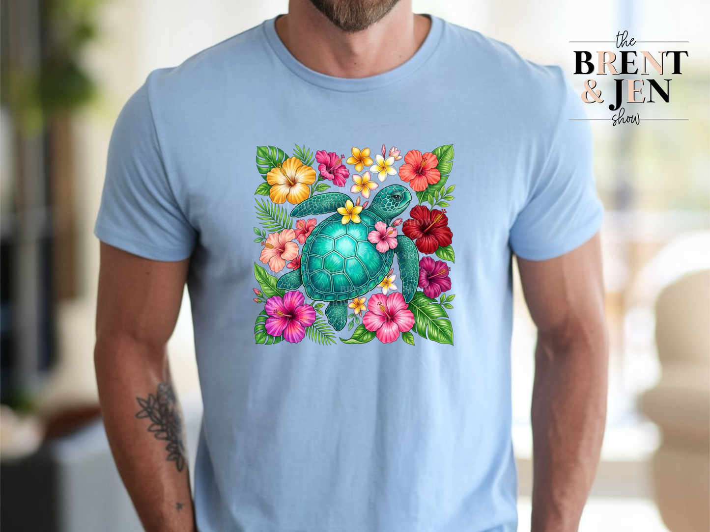 Floral Sea Turtle T-Shirt