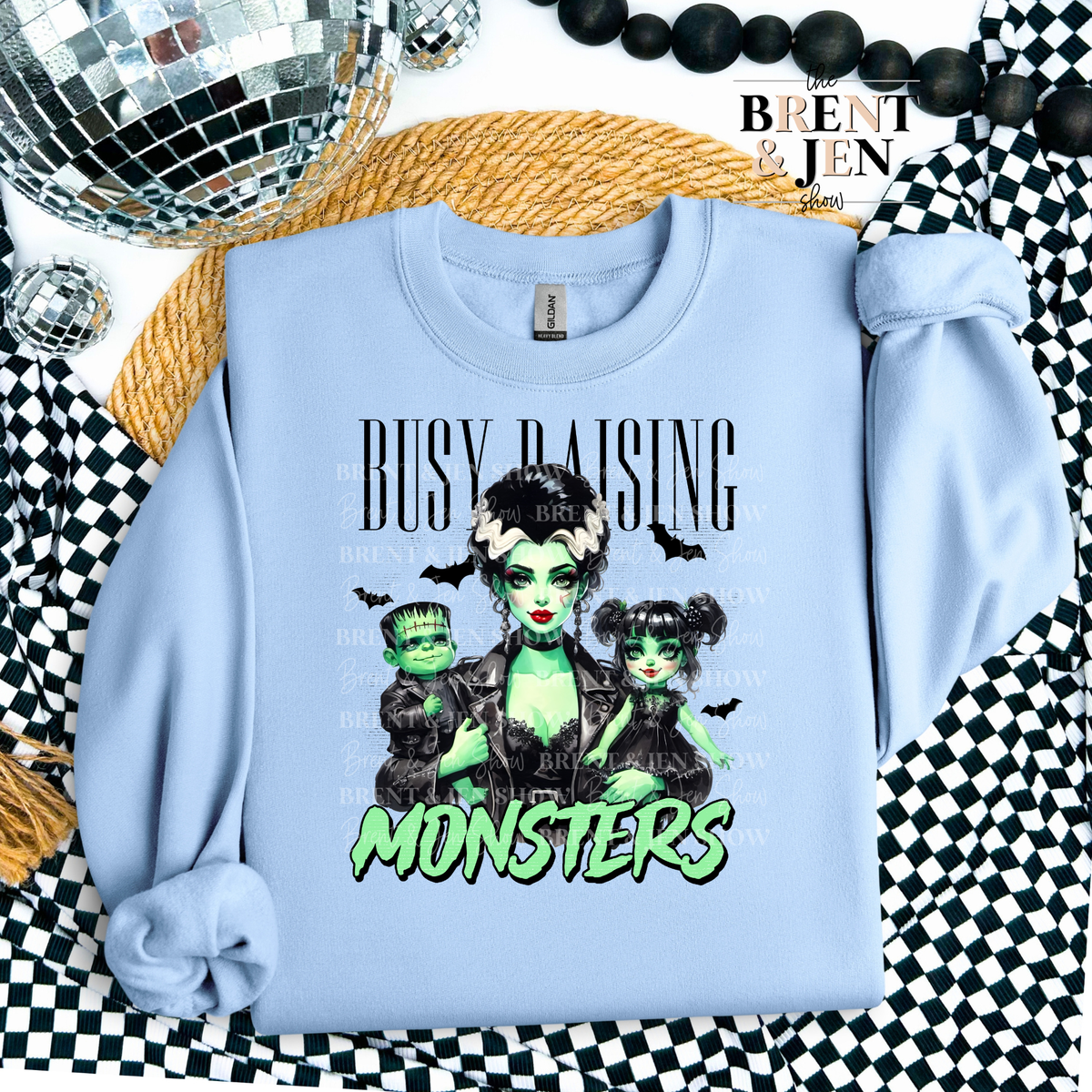 Busy Raising Monsters Halloween Mom Sweatshirt