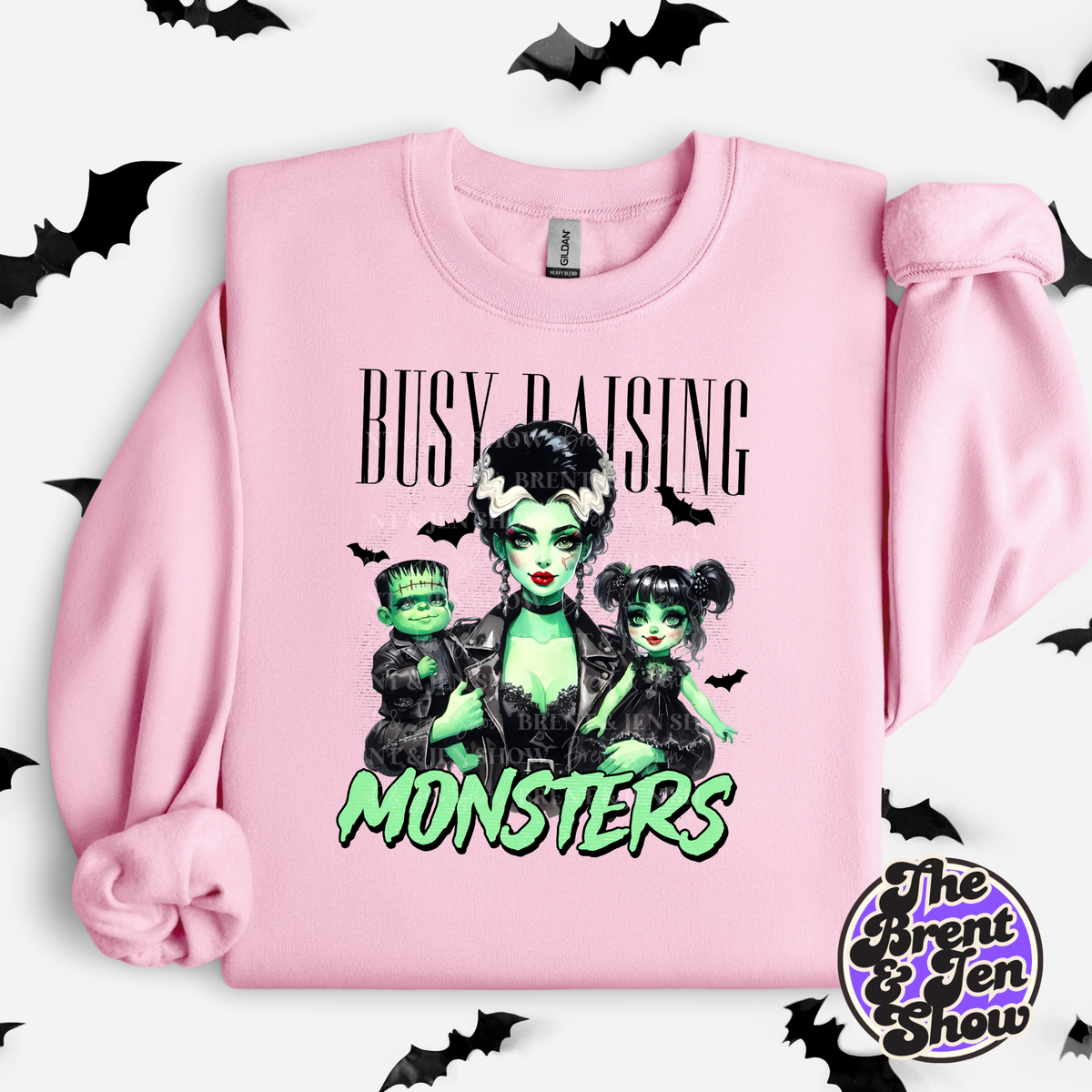 Busy Raising Monsters Halloween Mom Sweatshirt