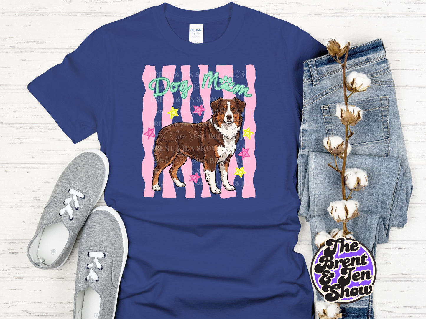 Australian Shepherd Dog Mom Graphic T-Shirt