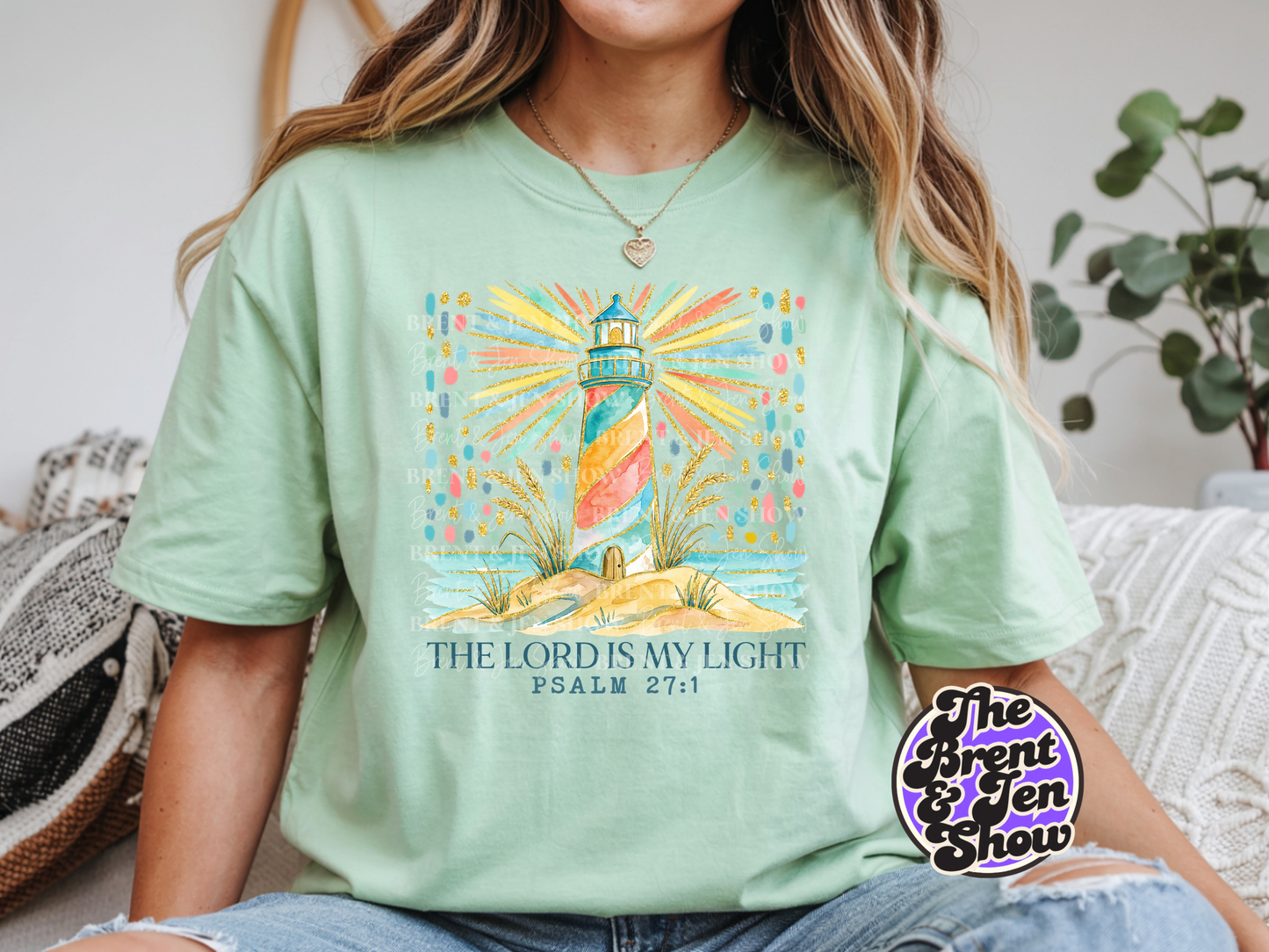 Lighthouse Psalm 27:1 Christian T-Shirt – The Lord is My Light Apparel