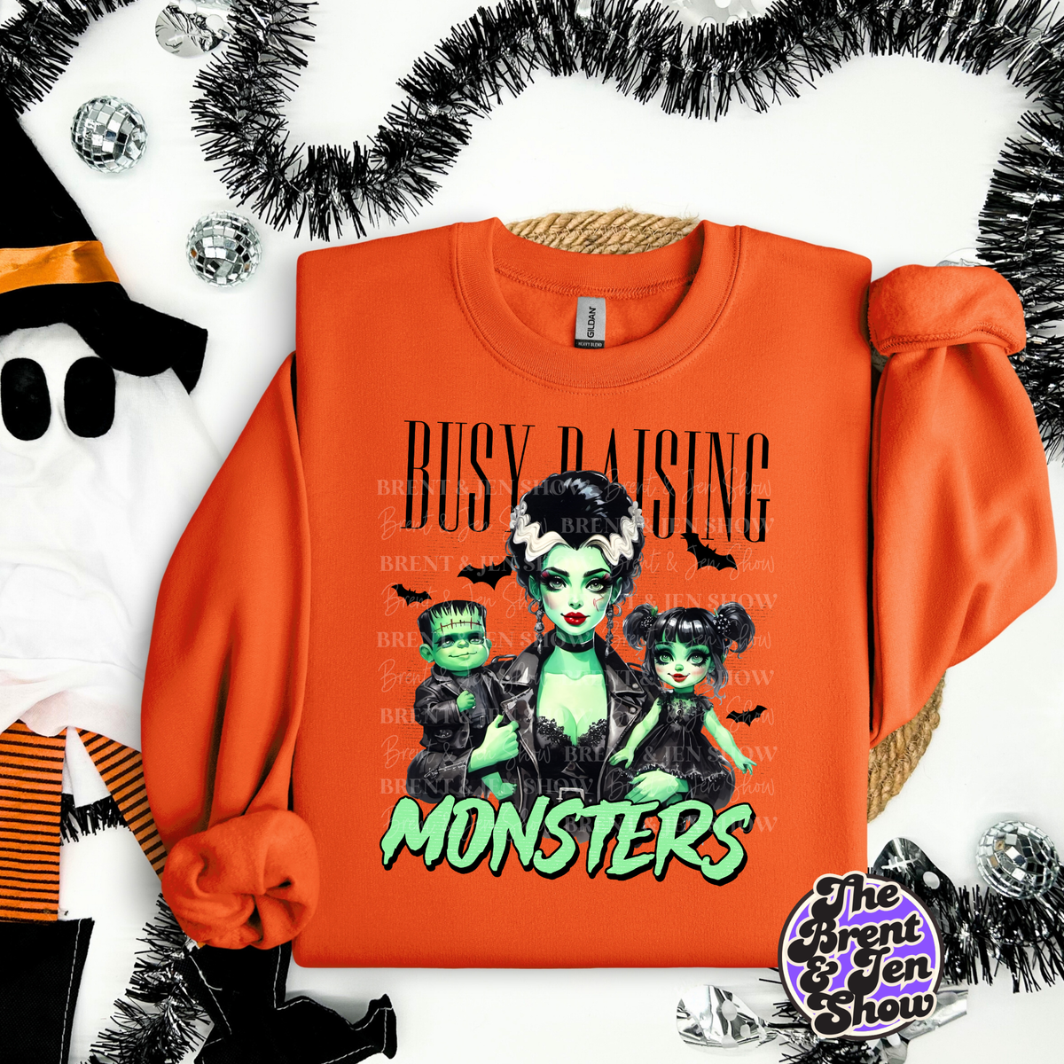 Busy Raising Monsters Halloween Mom Sweatshirt