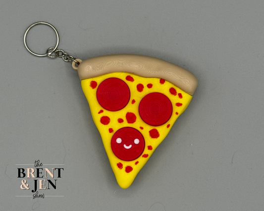 Pizza Fidget Clicker Keychain