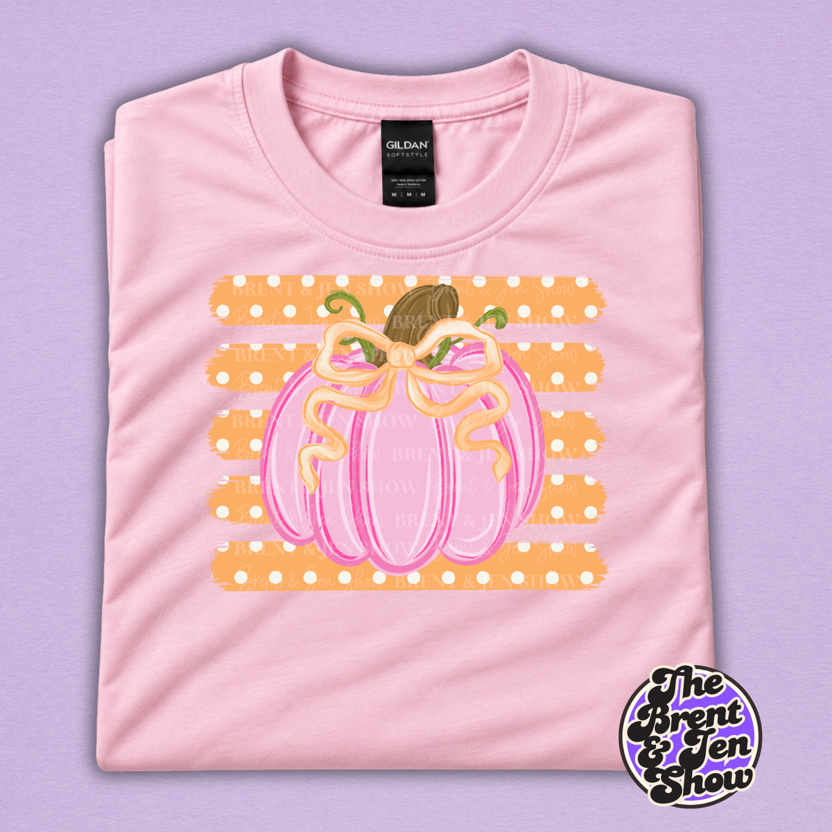 Pink Bow Pumpkin T-Shirt – Girly Fall Graphic Tee