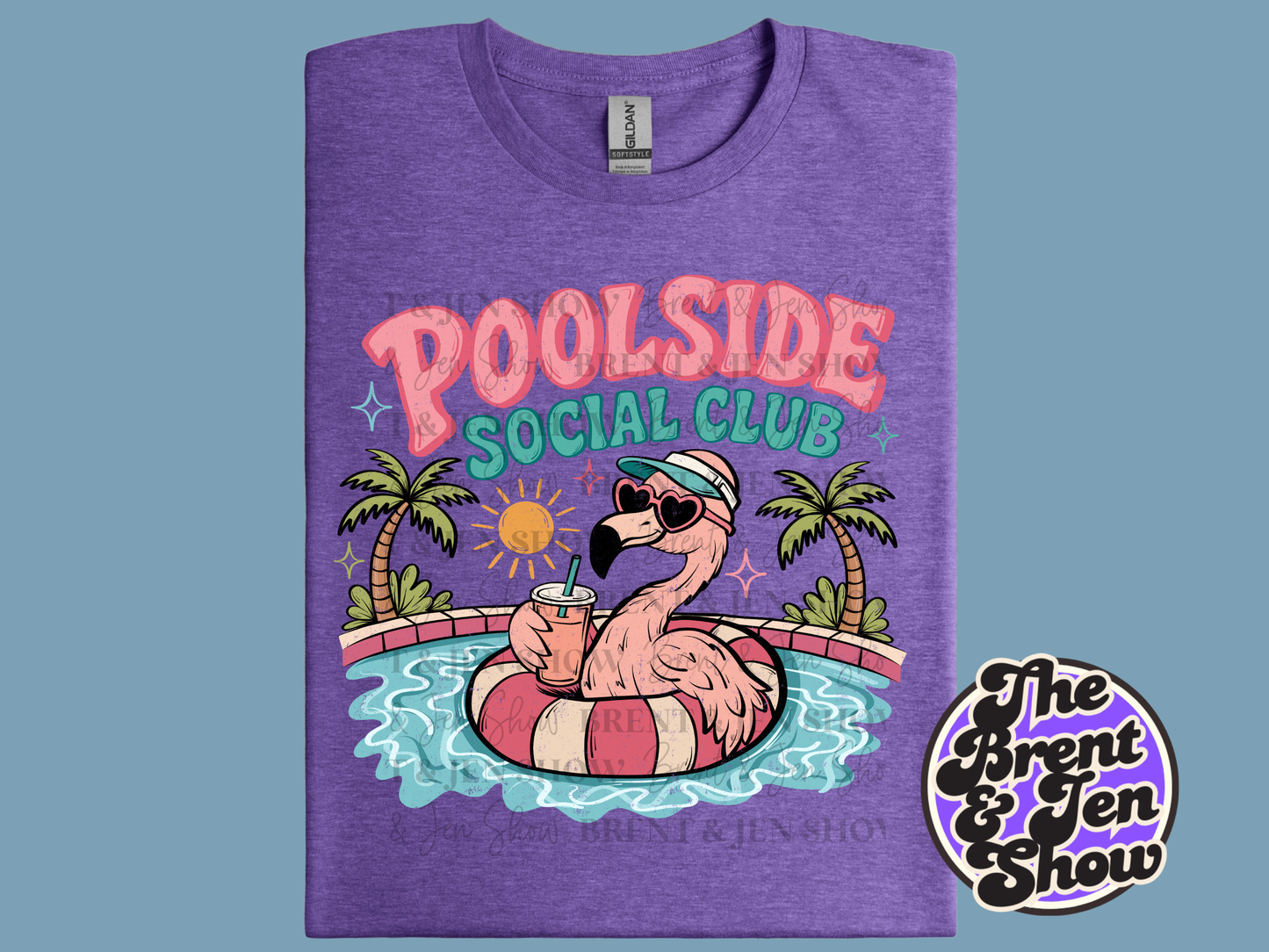 Poolside Social Club Flamingo T-Shirt: Vibrant DTF Print, Summer Fun Tee