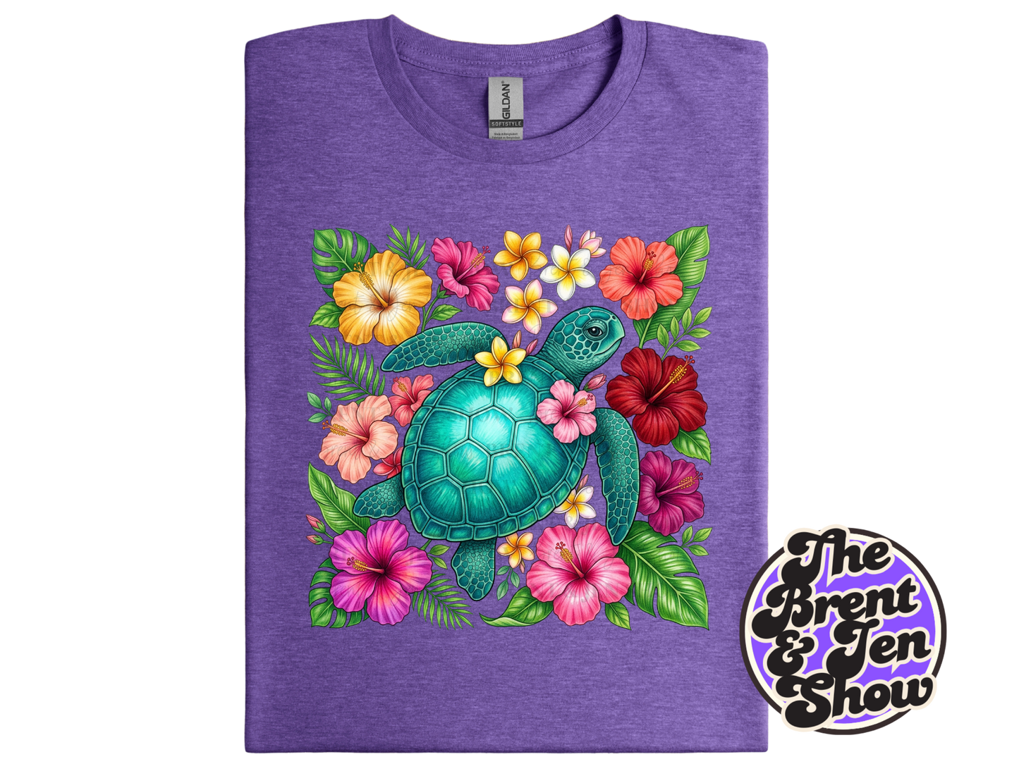 Floral Sea Turtle T-Shirt