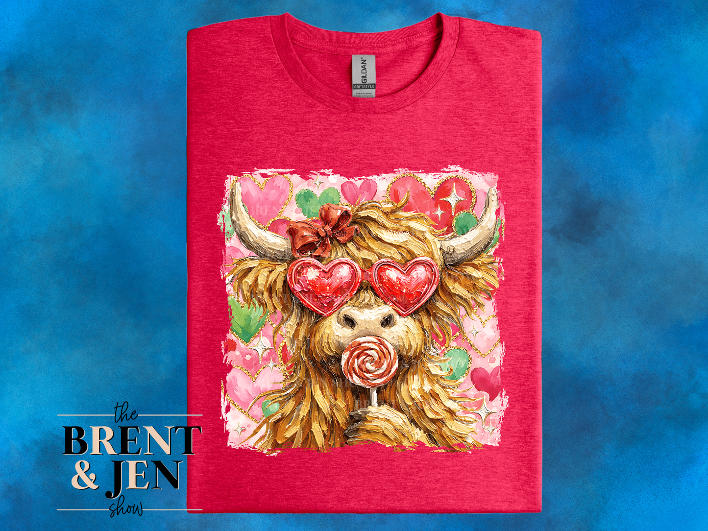 Highland Cow Valentine's Day T-Shirt