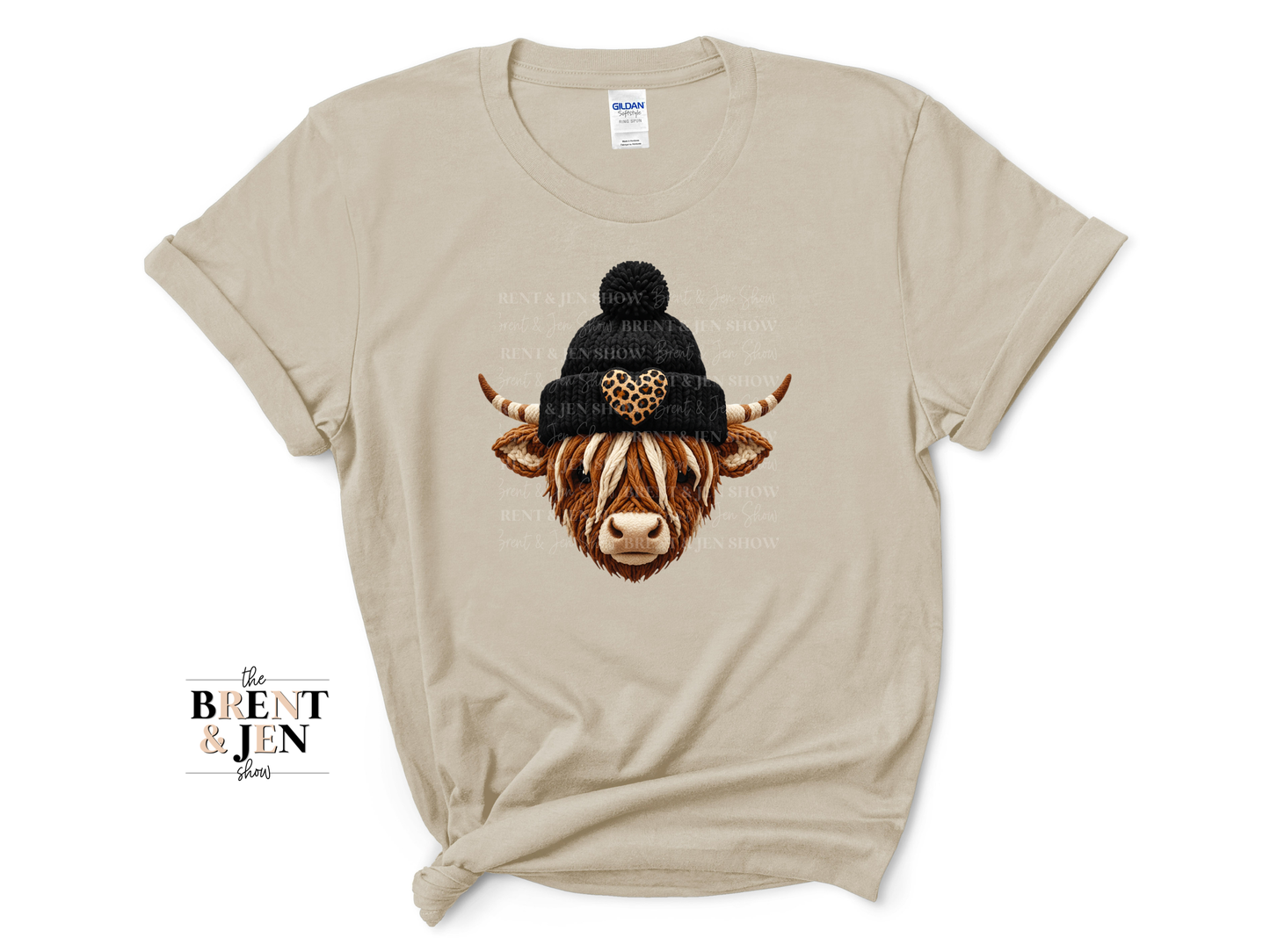 Highland Cow Beanie T-Shirt