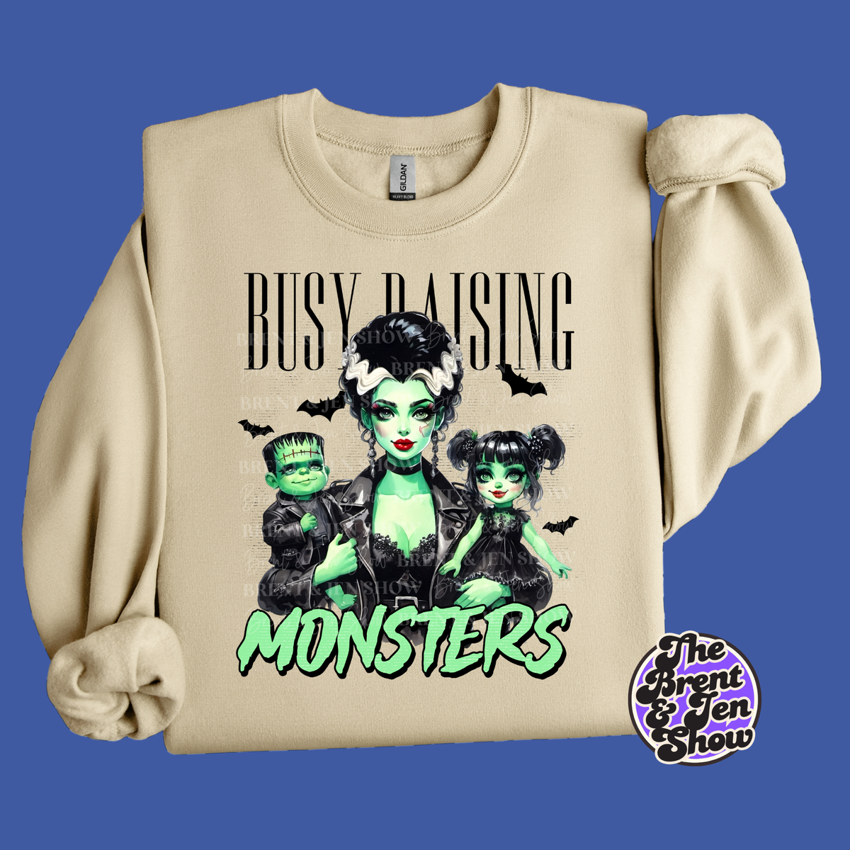 Busy Raising Monsters Halloween Mom Sweatshirt