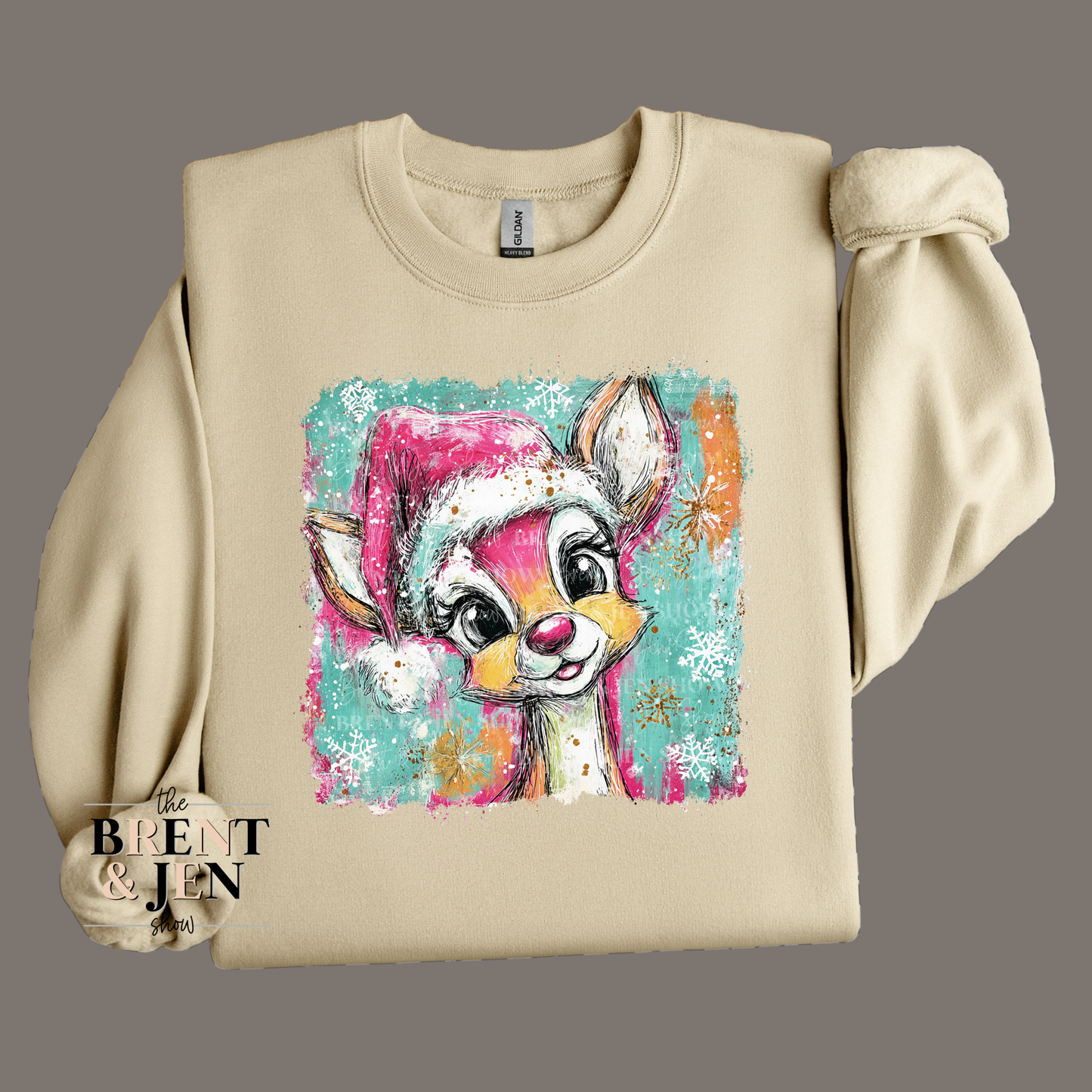 Retro Rudolph Christmas Sweatshirt