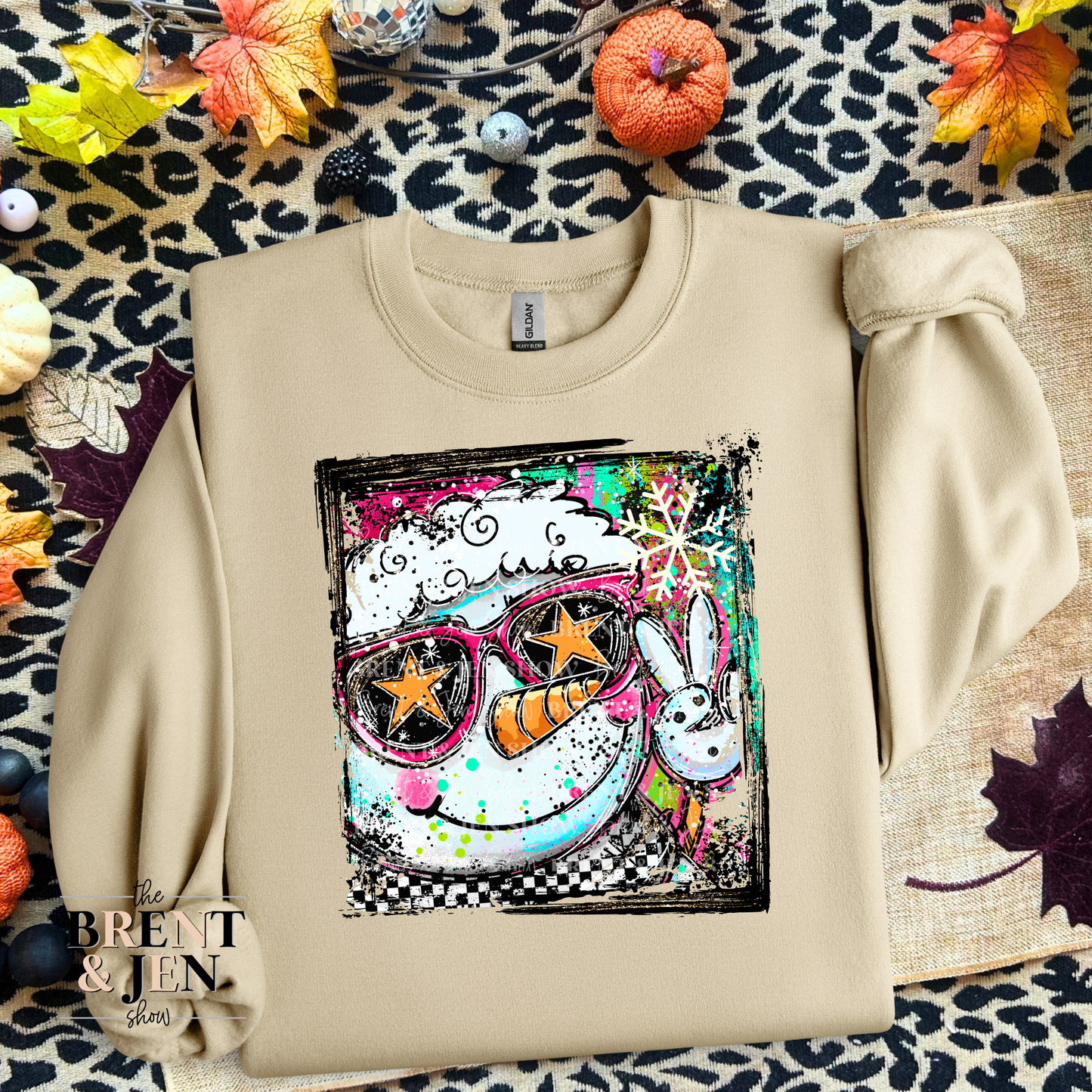 Selfie Doodle Snowman Sweatshirt