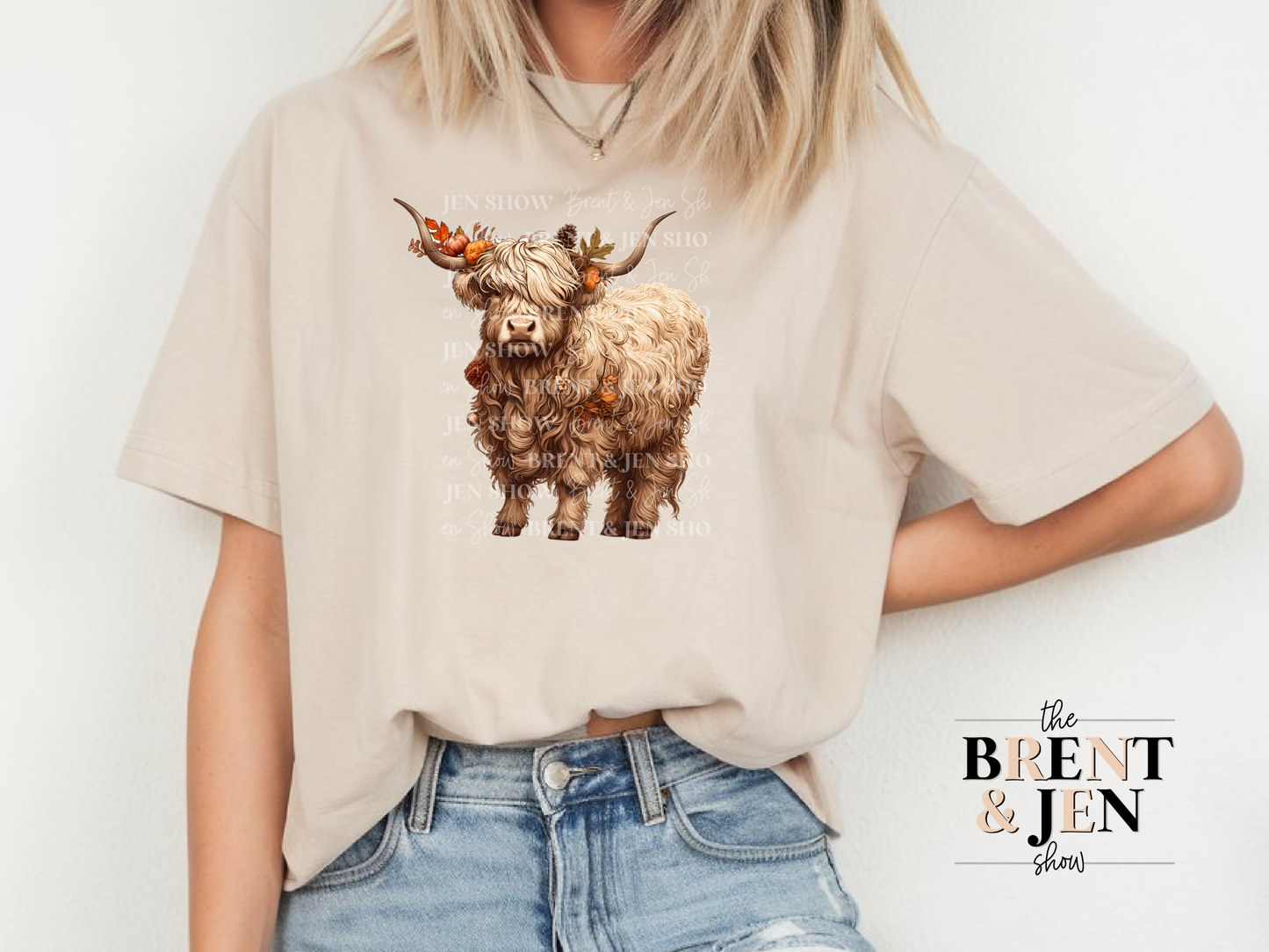Highland Cow Autumn Graphic T-Shirt