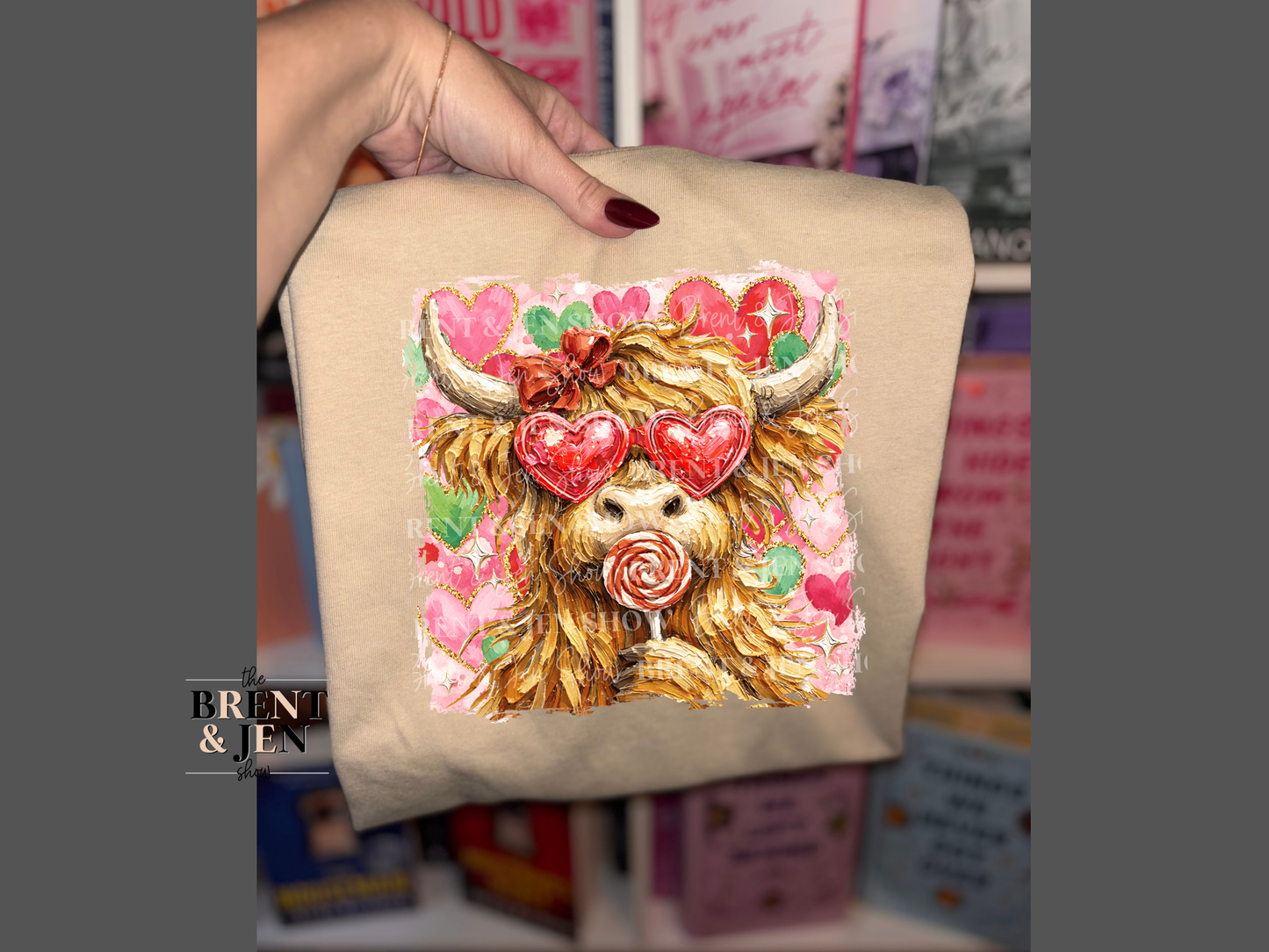 Highland Cow Valentine's Day T-Shirt