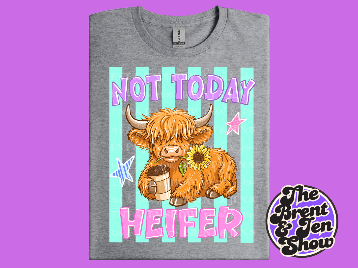 Not Today Heifer, Highland Cow T-Shirt