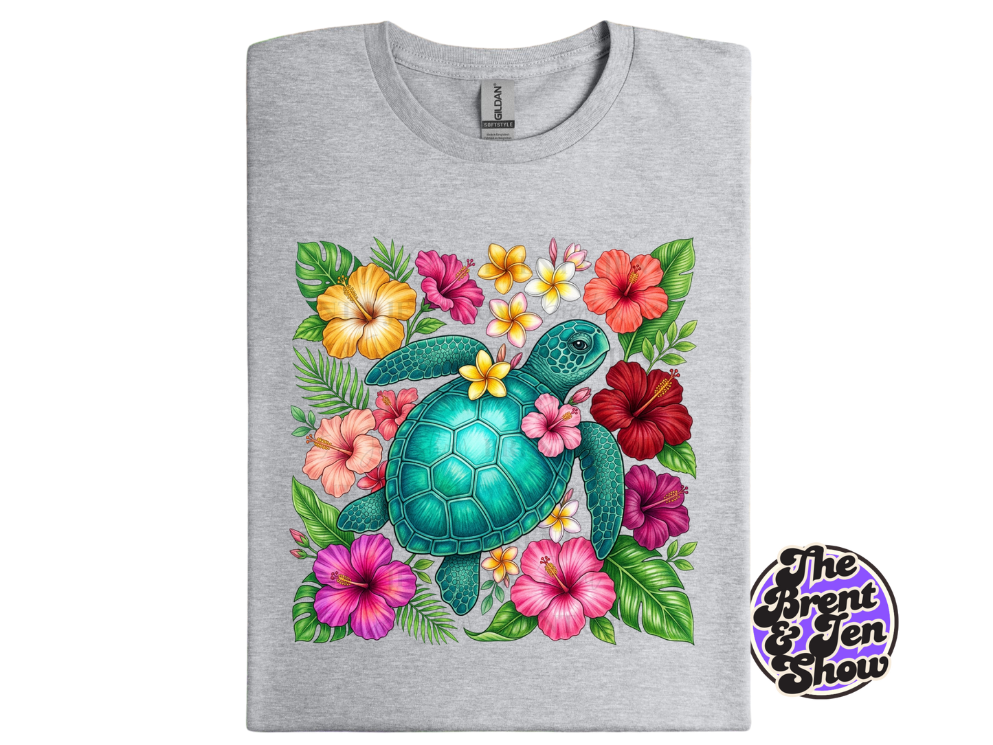 Floral Sea Turtle T-Shirt