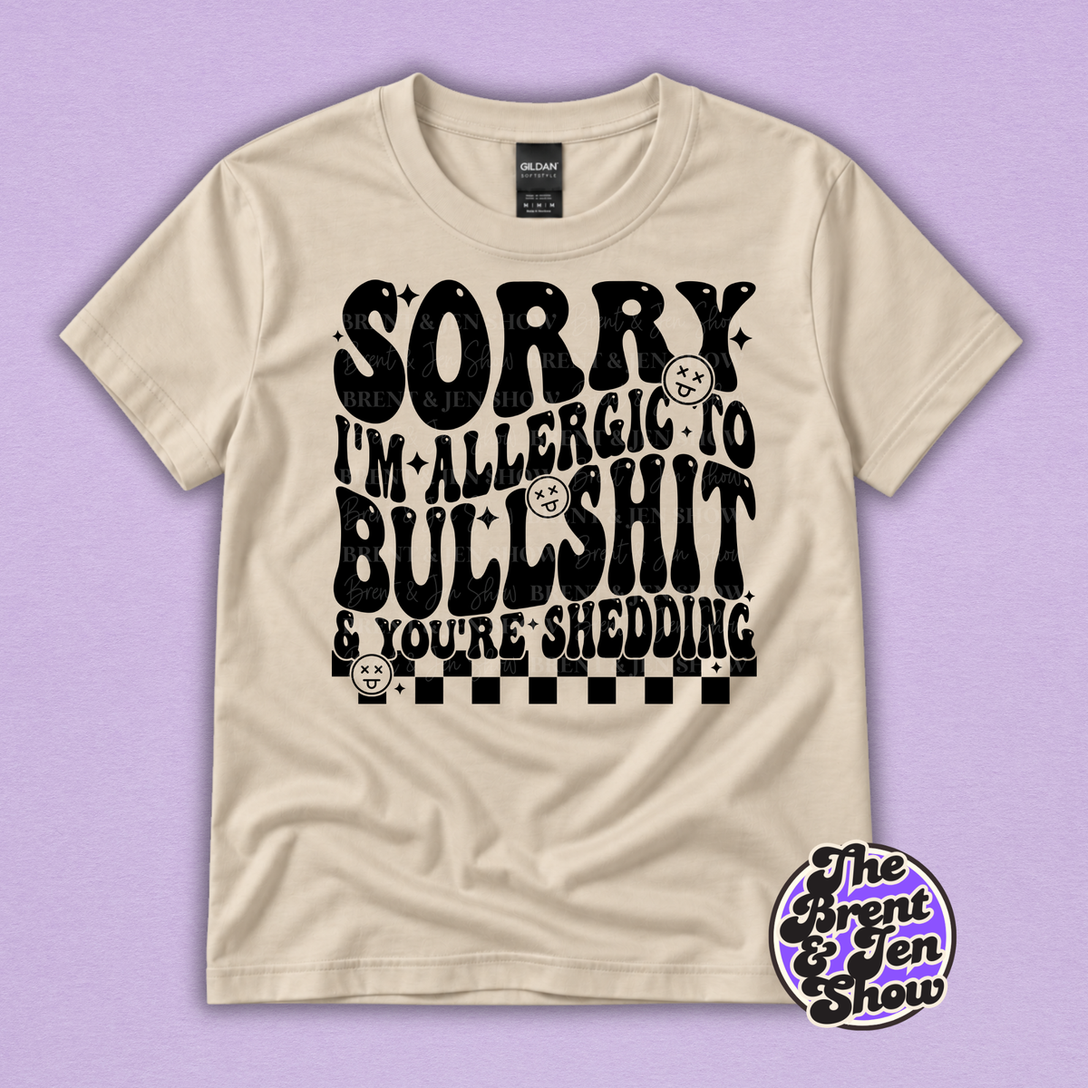 Sorry I'm Allergic to Bullshit Funny Sarcastic T-Shirt