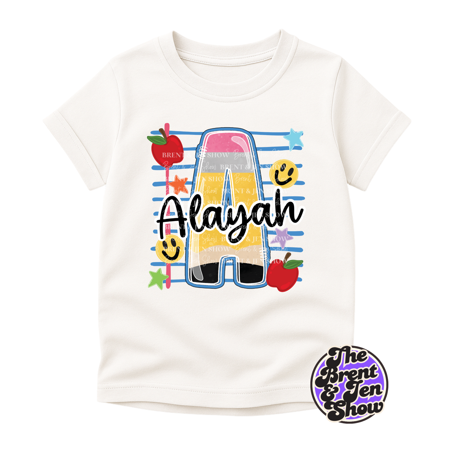 Personalized Kids Back to School Shirt | Custom Name Alphabet Tee