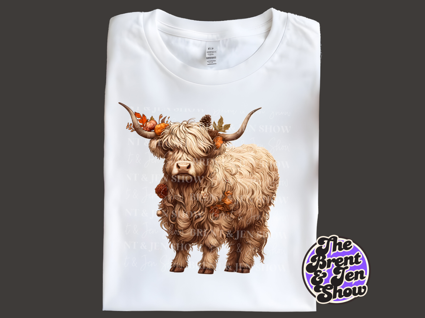 Highland Cow Autumn Graphic T-Shirt