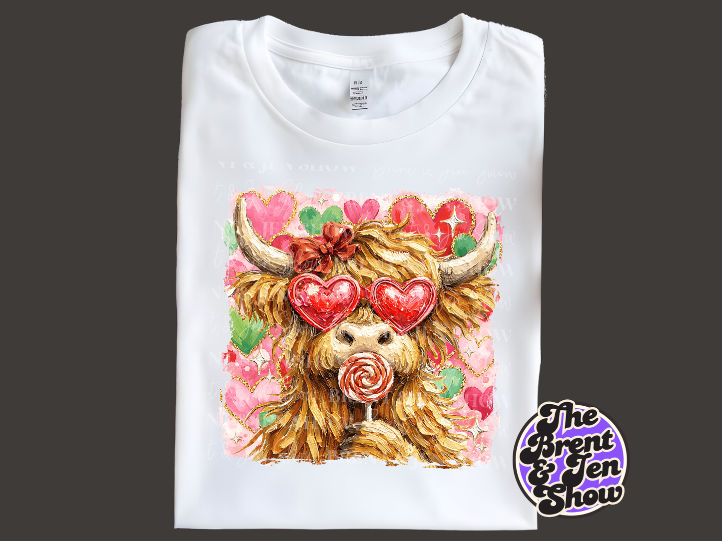 Highland Cow Valentine's Day T-Shirt