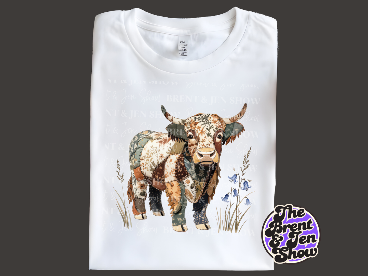 Patchwork Highland Cow T-Shirt