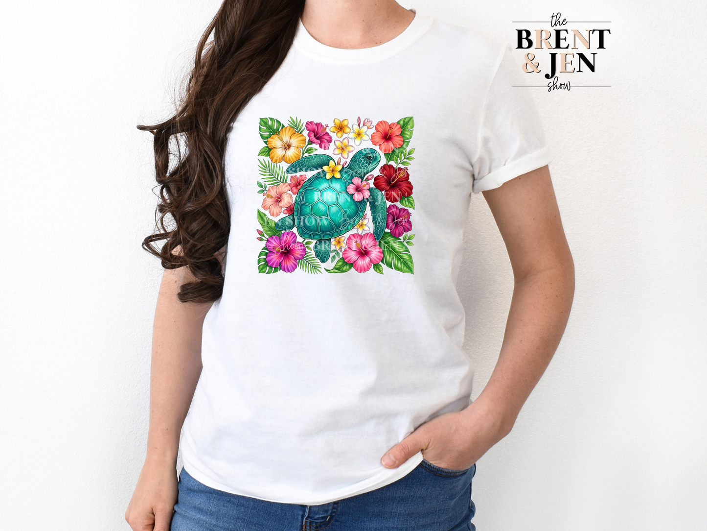 Floral Sea Turtle T-Shirt