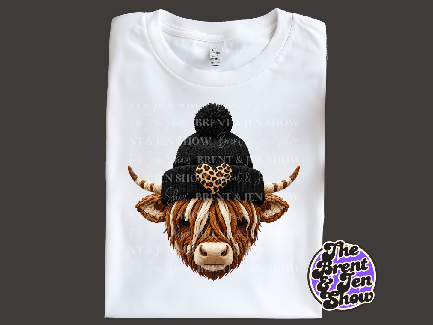 Highland Cow Beanie T-Shirt