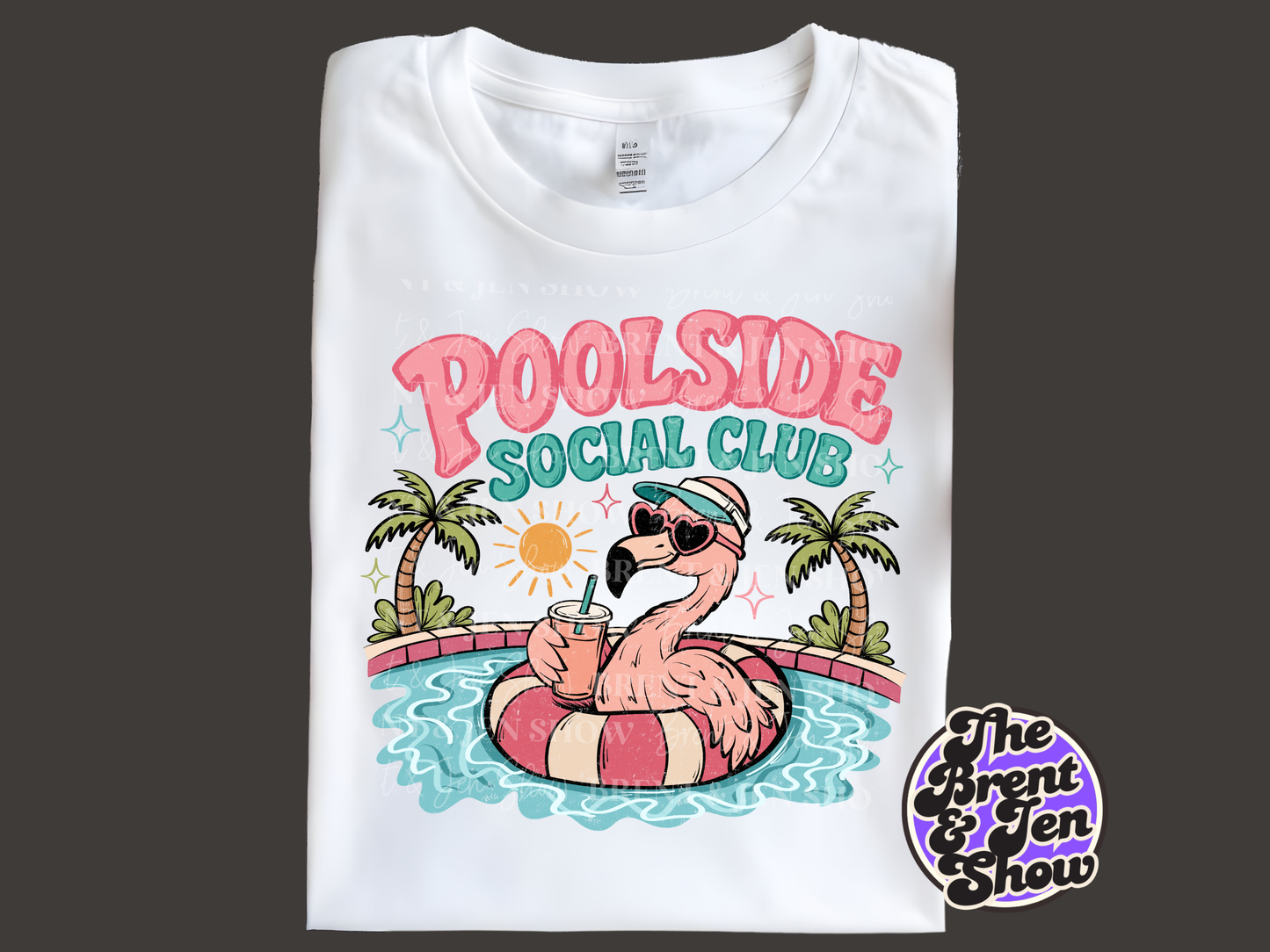 Poolside Social Club Flamingo T-Shirt: Vibrant DTF Print, Summer Fun Tee
