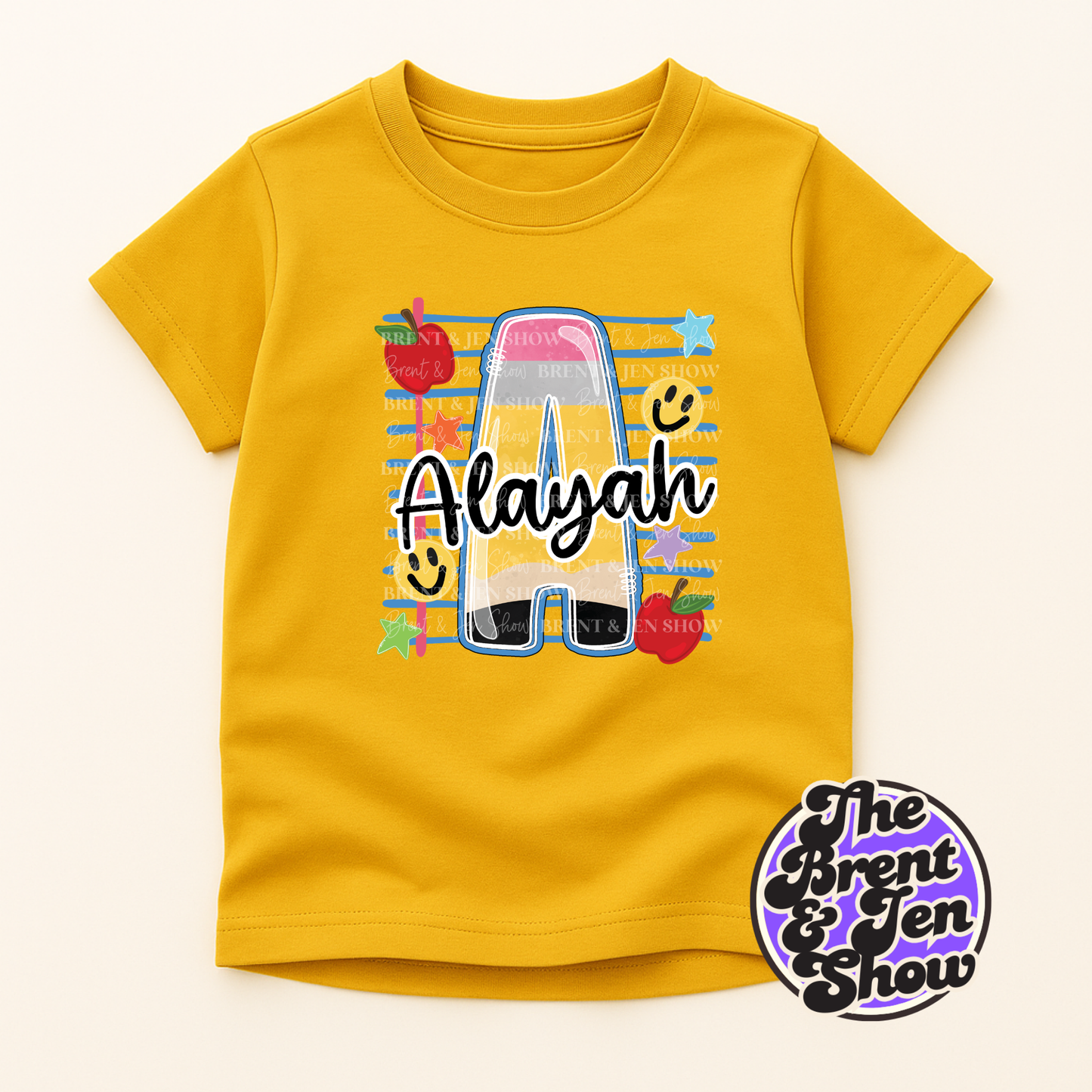 Personalized Kids Back to School Shirt | Custom Name Alphabet Tee