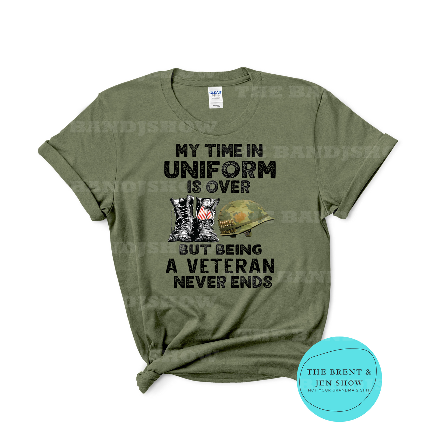My Time In Uniform Is Over But Being a Veteran Never Ends - T-Shirt