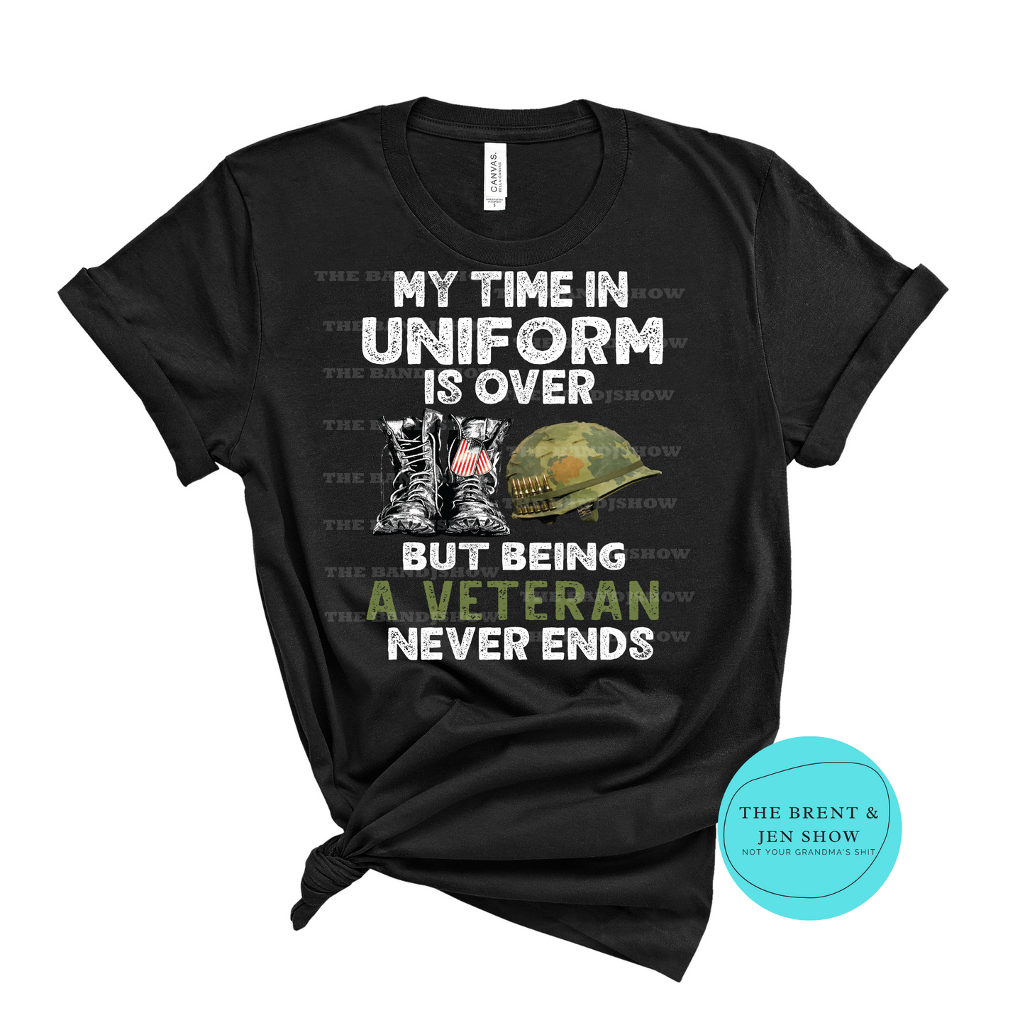My Time In Uniform Is Over But Being a Veteran Never Ends - T-Shirt