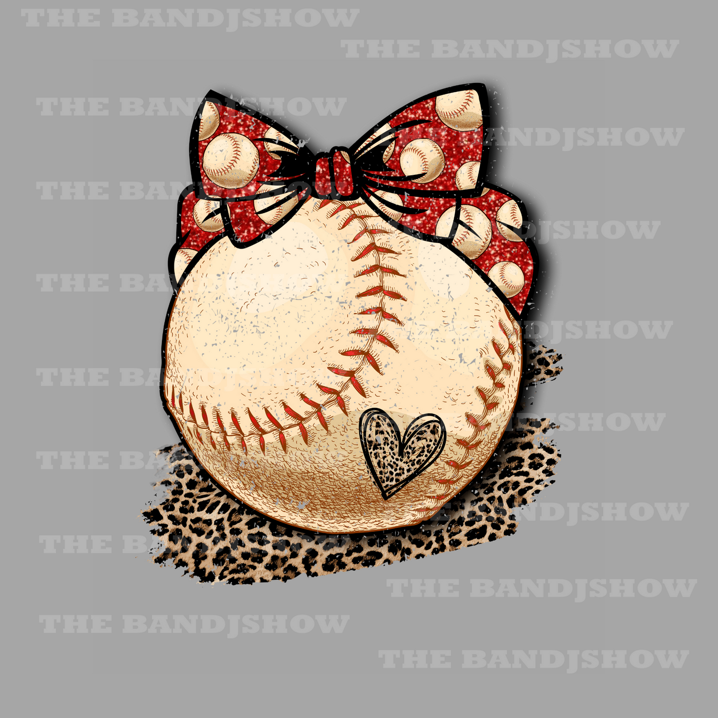 READY TO PRESS - Baseball Love - Leopard- Headband - Sublimation Transfer/ Heat Transfer Vinyl Transfer