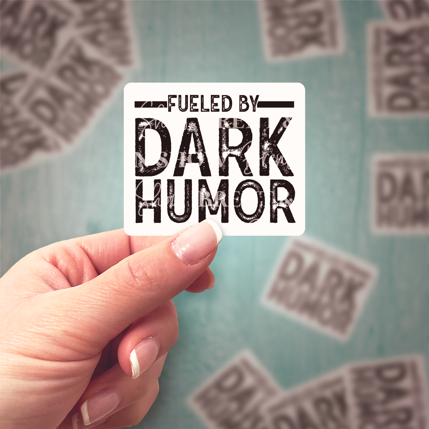 Fueled by Dark Humor Vinyl Sticker