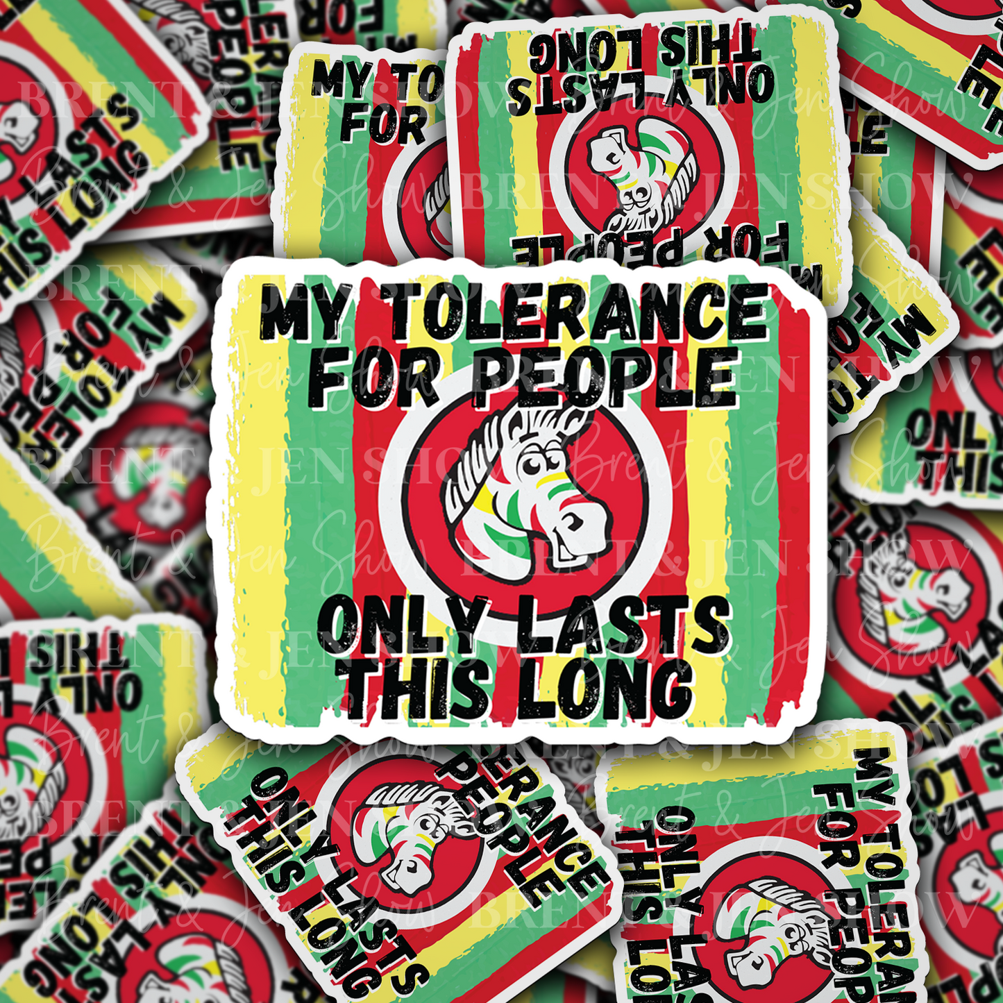My Tolerance for People Only Lasts This Long Vinyl Sticker