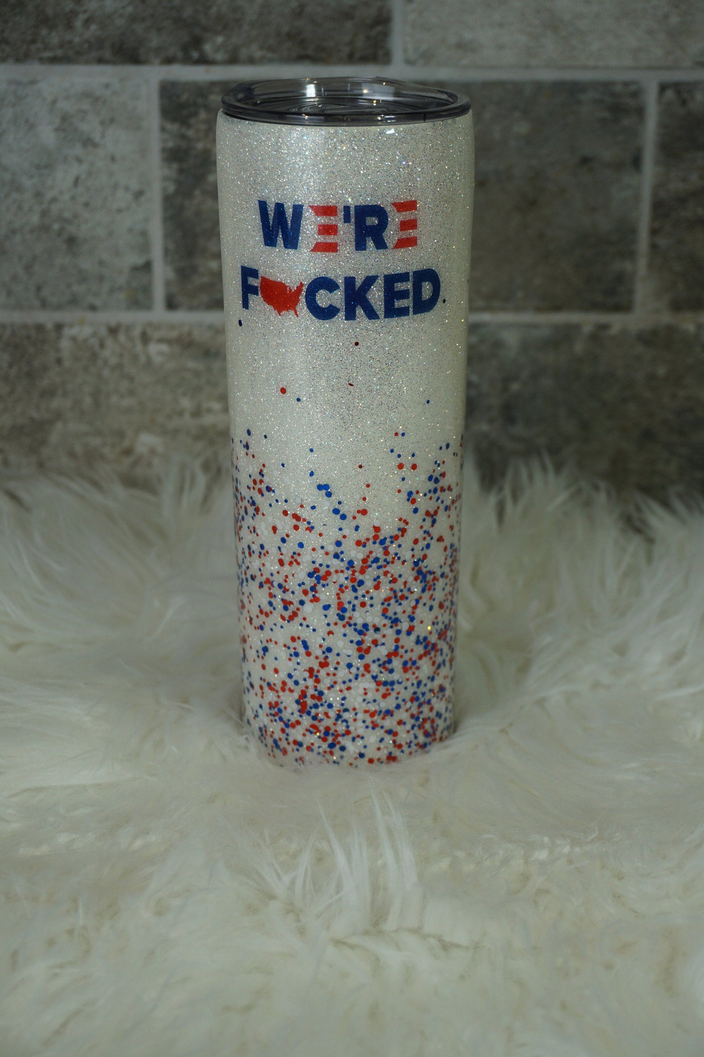 We're Effed Glitter Tumbler