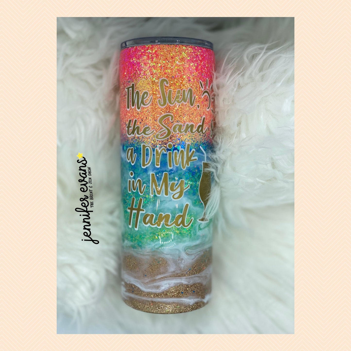 Beach Tumbler 2.0 - Customize with your own quote | Custom Tumbler, Beach Vibes, Beach Please, Toes in the Sand, Salty AF