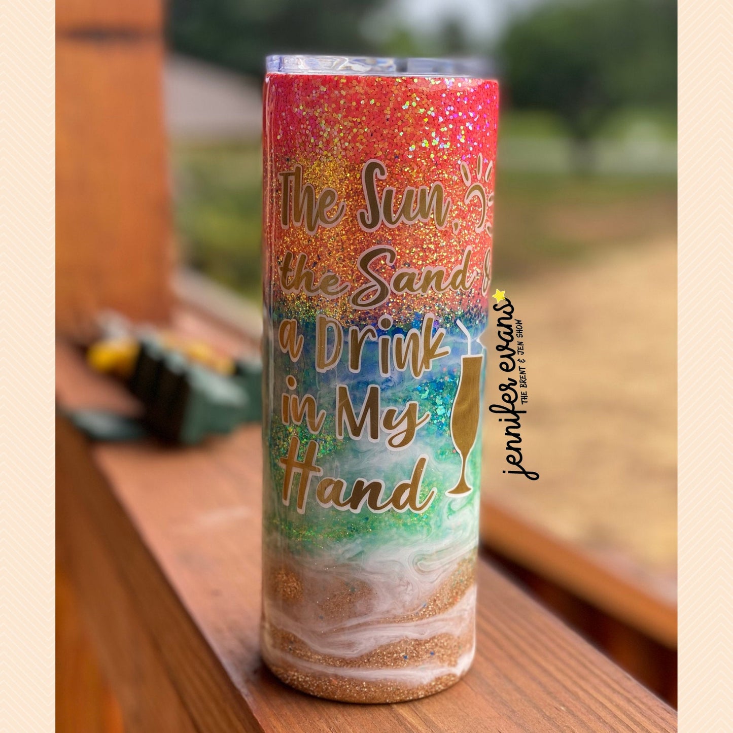 Beach Tumbler 2.0 - Customize with your own quote | Custom Tumbler, Beach Vibes, Beach Please, Toes in the Sand, Salty AF