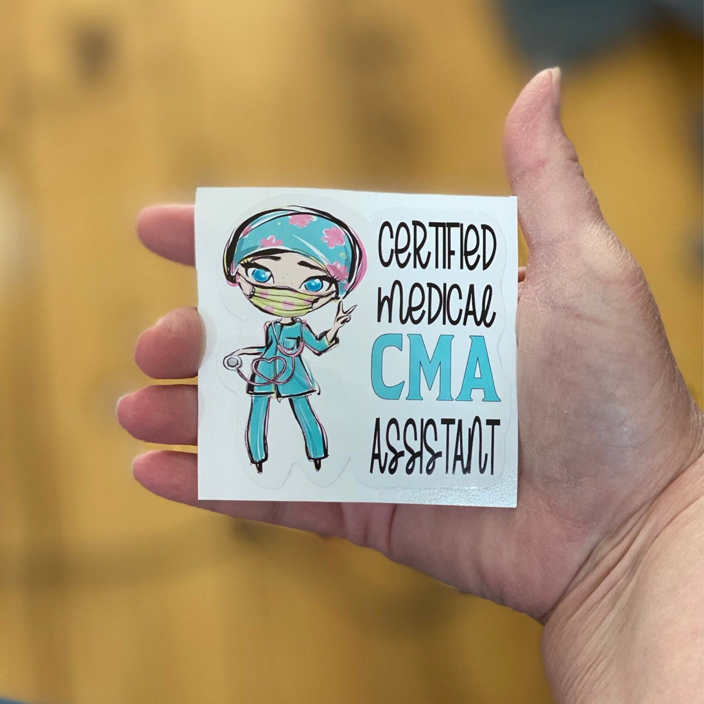 Certified Medical Assistant - Sticker - Decal - Vinyl Sticker - Decal - Tumblers, Windows, Laptops etc.