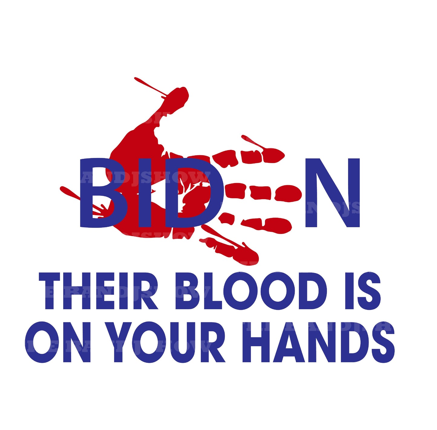 Biden, Their Blood is on Your Hands - Sticker - Decal - Clear Cast Decal for Tumblers, Windows, Laptops etc.