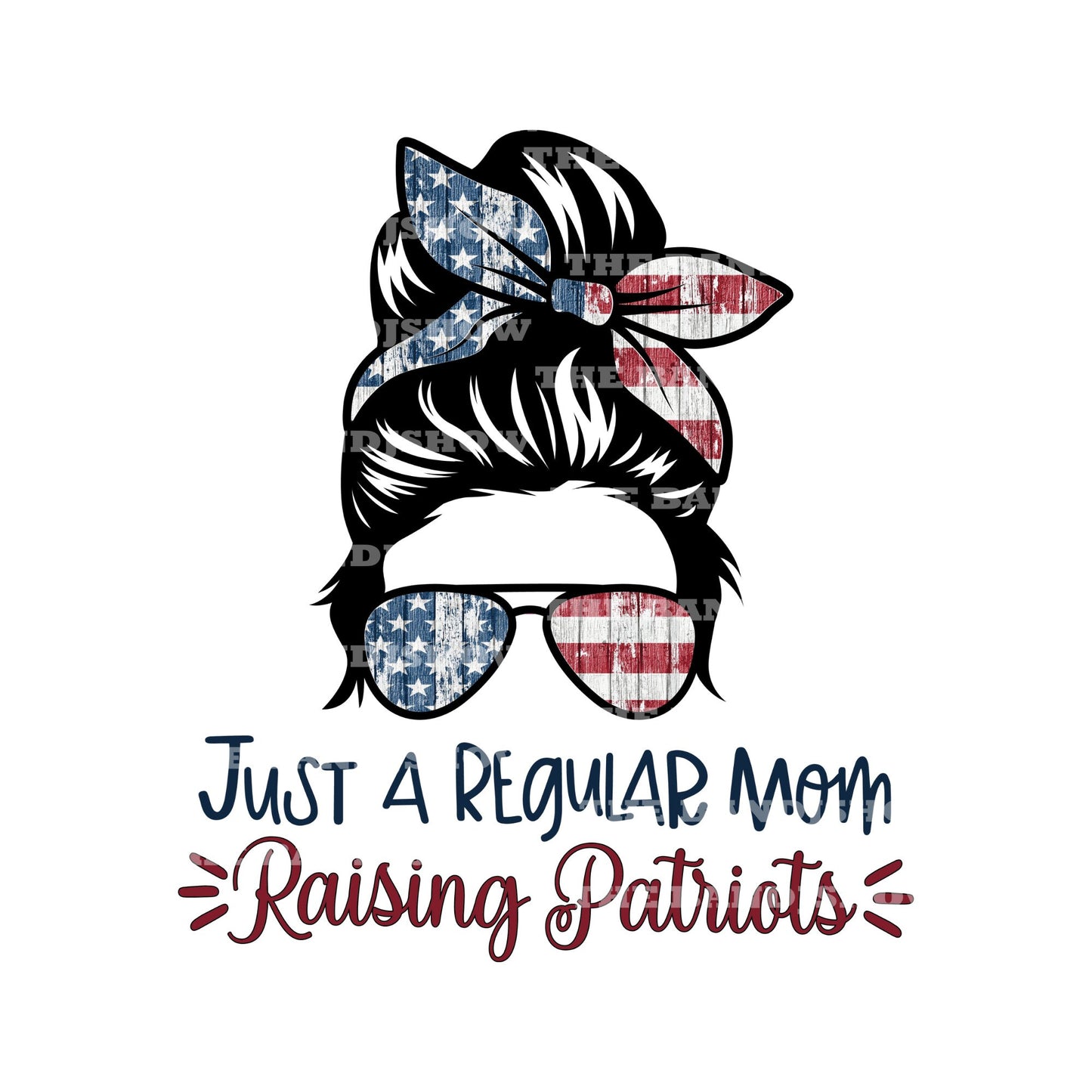 Just A Regular Mom Raising Patriots - Clear Cast Decal for Tumblers,  Laptops etc.