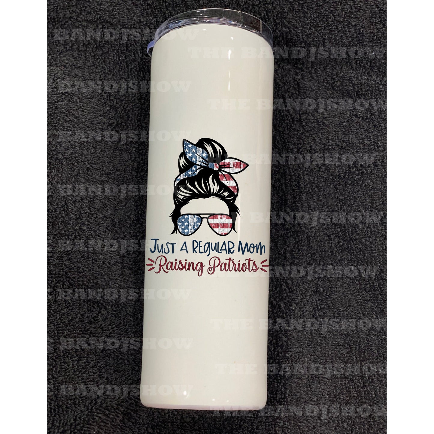 Just A Regular Mom Raising Patriots - Clear Cast Decal for Tumblers,  Laptops etc.