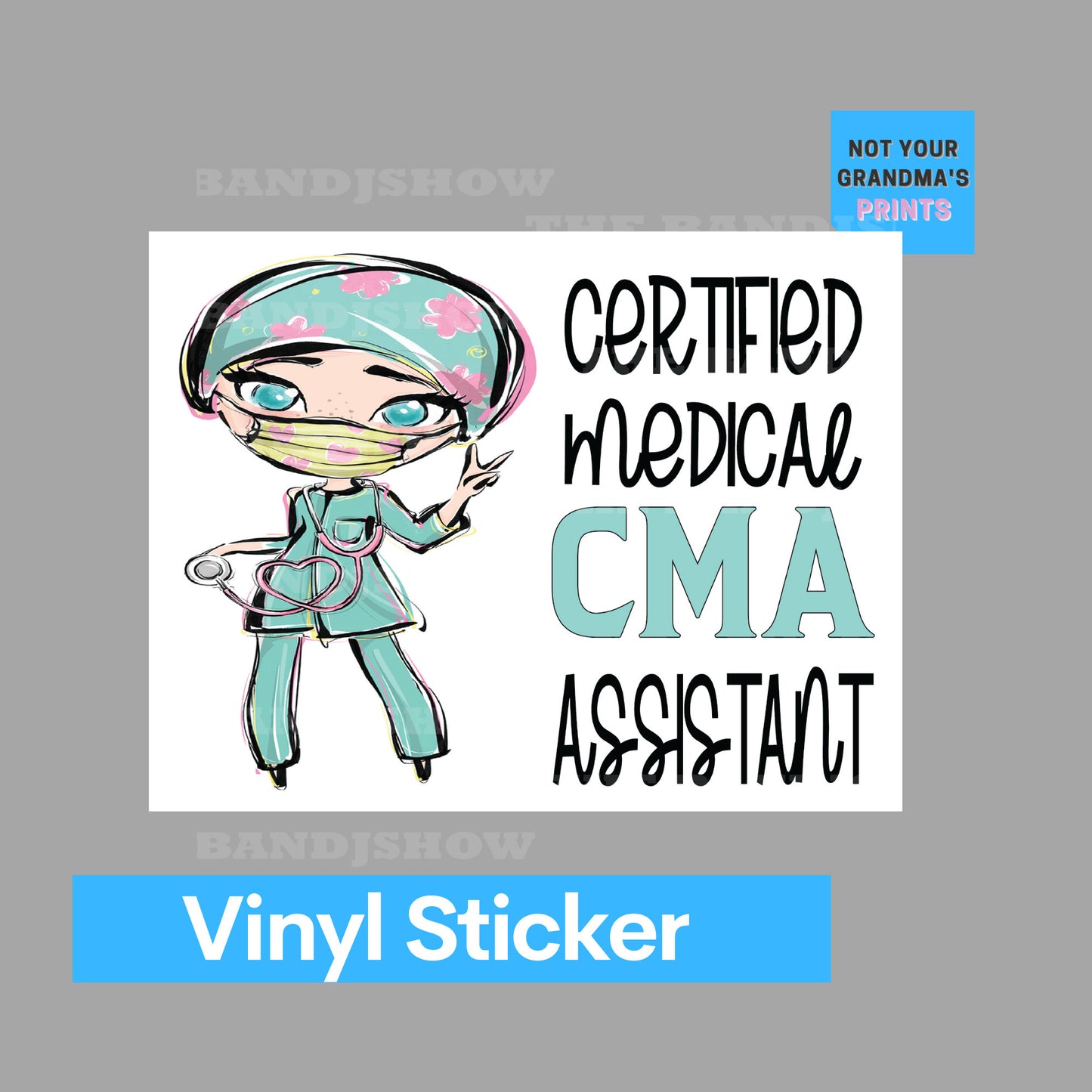 Certified Medical Assistant - Sticker - Decal - Vinyl Sticker - Decal - Tumblers, Windows, Laptops etc.