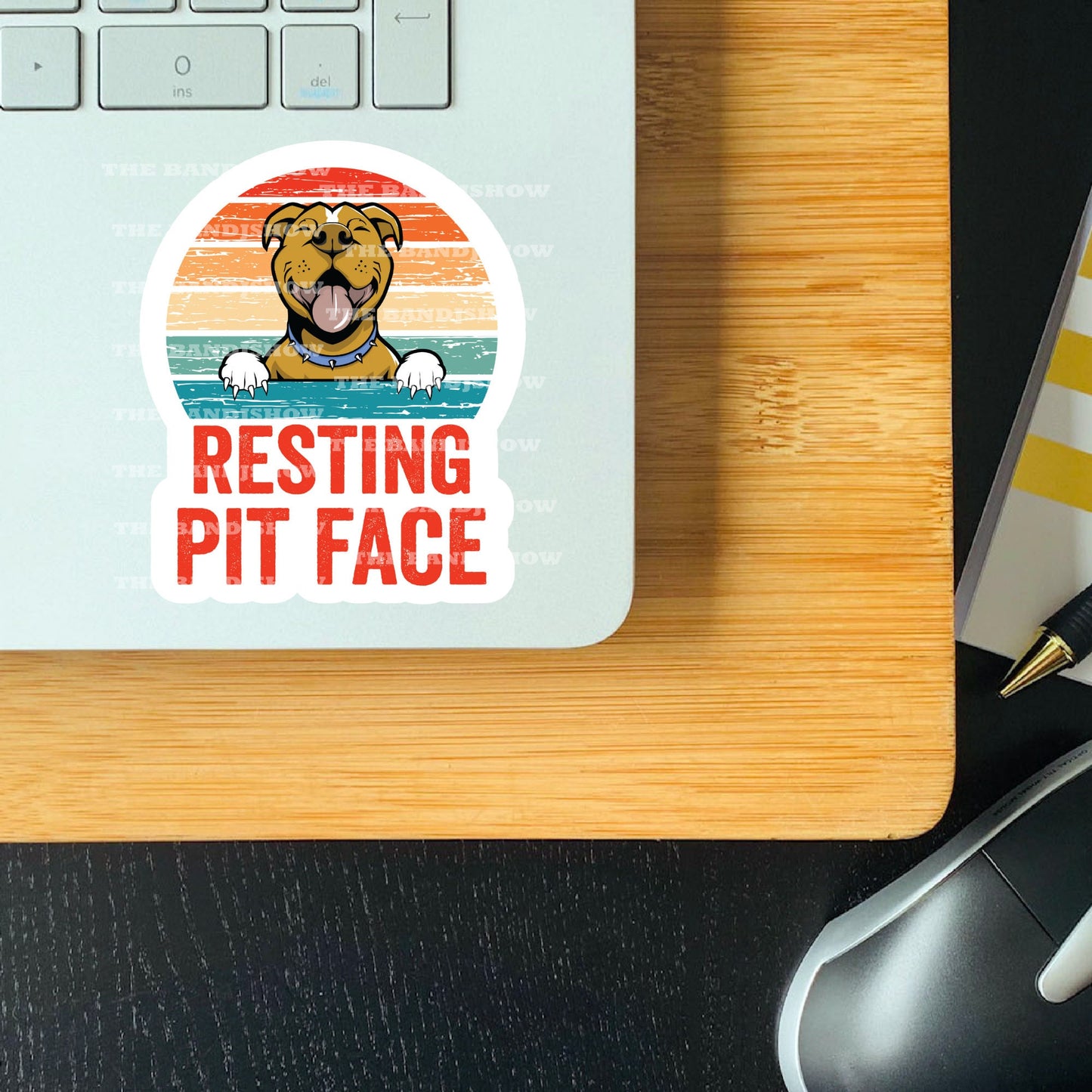 Resting Pit Face- Sticker - Decal - Vinyl Sticker - Decal - Tumblers, Windows, Laptops etc.