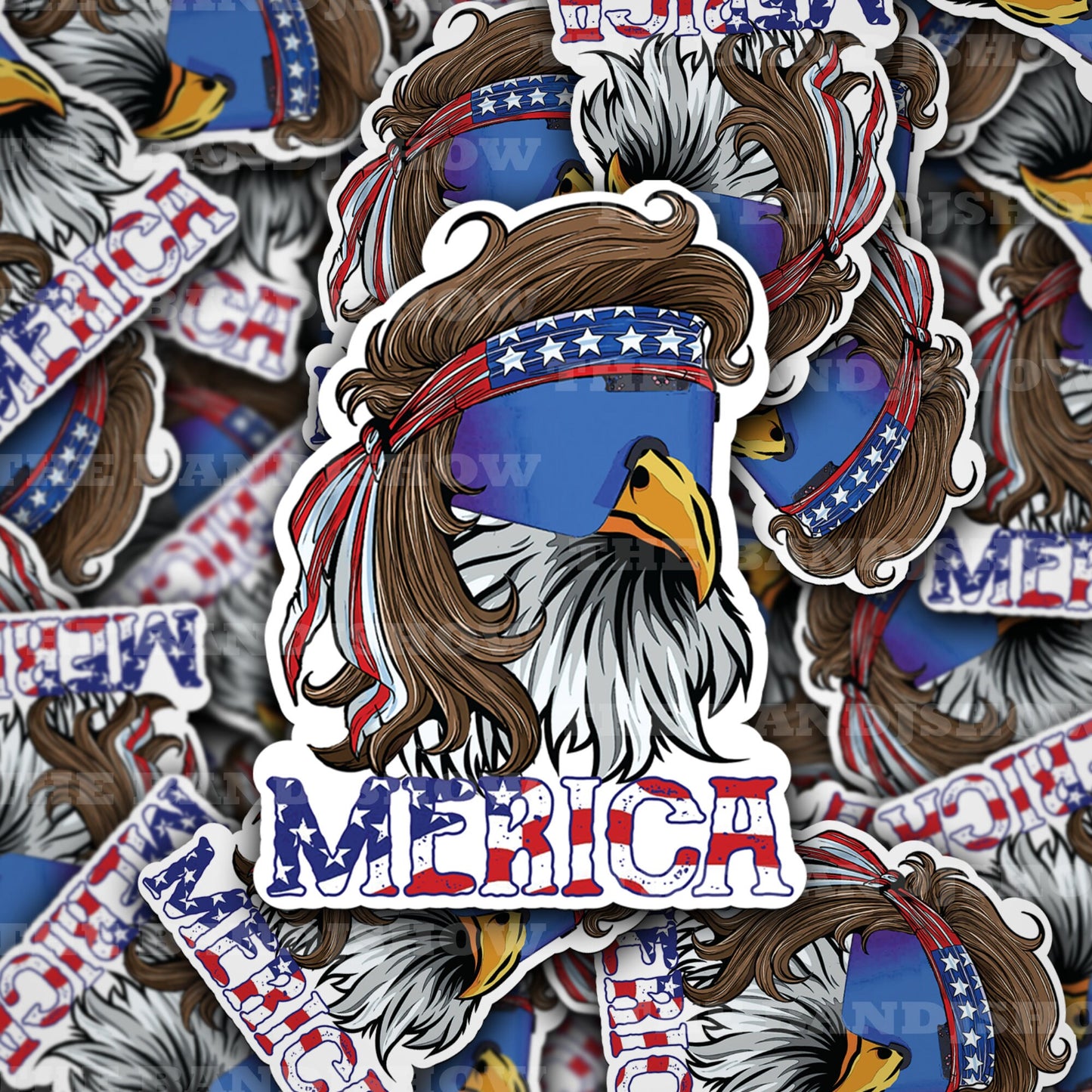 Merica Mullet Eagle  - Vinyl Sticker - Decal - Windows, Laptops etc.